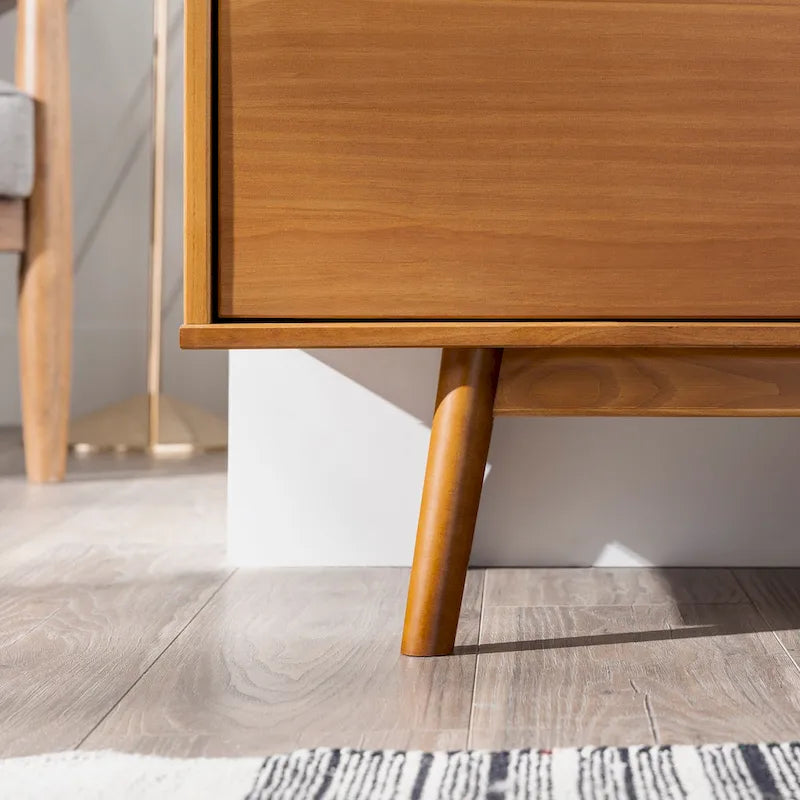 Meuble TV 70 pouces en bois massif de style Mid-Century