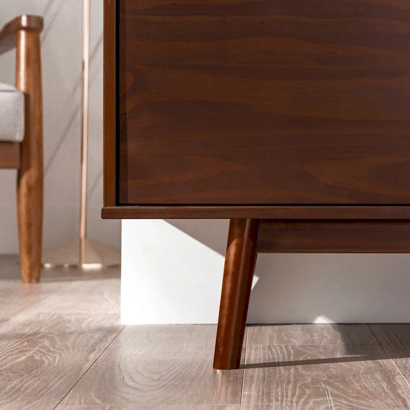 Meuble TV 70 pouces en bois massif de style Mid-Century