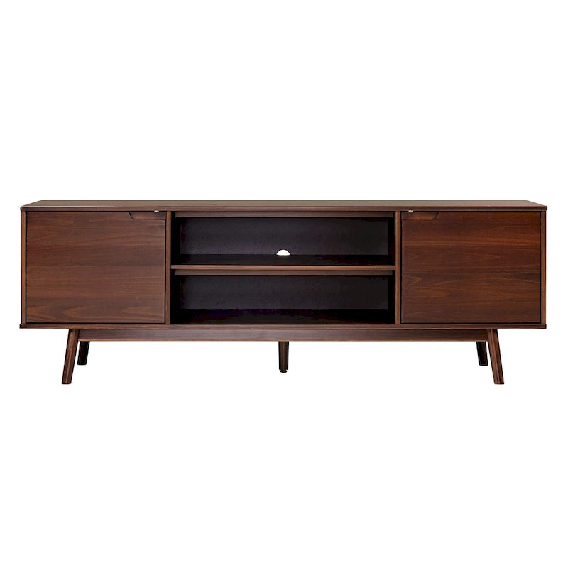 Meuble TV 70 pouces en bois massif de style Mid-Century