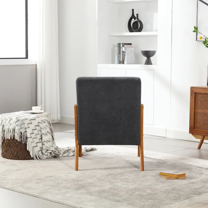 Fauteuil lounge en velours avec coussin