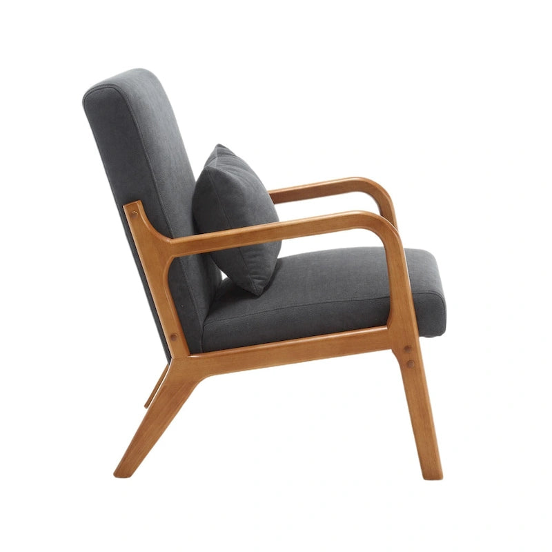 Fauteuil lounge en velours avec coussin