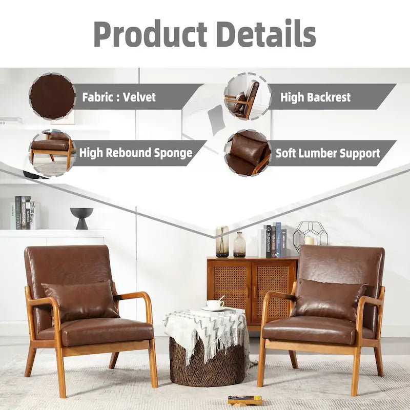 Fauteuil lounge en velours avec coussin