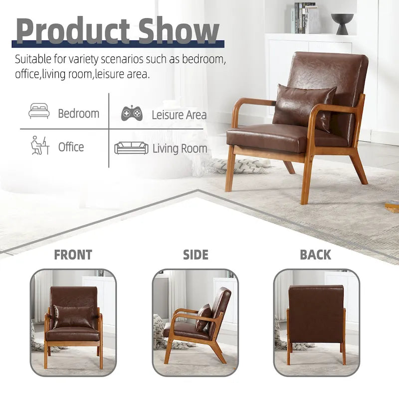 Fauteuil lounge en velours avec coussin