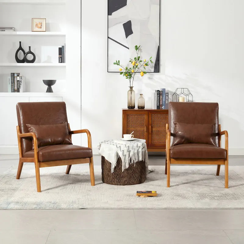 Fauteuil lounge en velours avec coussin