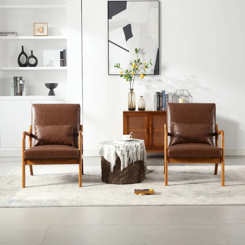 Fauteuil lounge en velours avec coussin