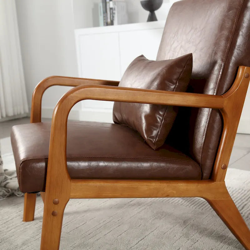 Fauteuil lounge en velours avec coussin