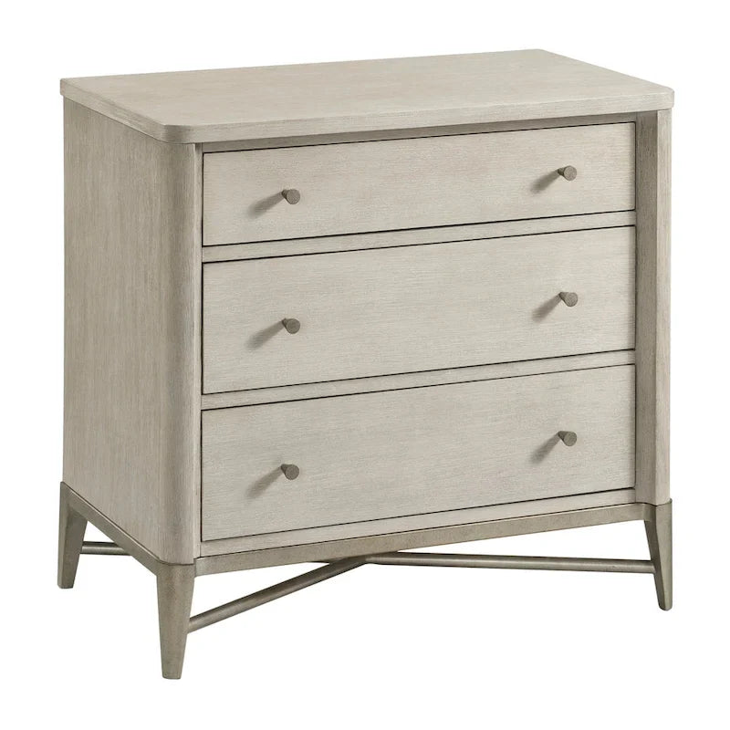 Chambre à coucher en bois massif, lit panneau, commode, miroir, 2 tables de nuit et banc, couleur champagne