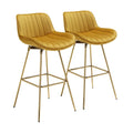 2 tabourets de bar pivotants confortables en velours