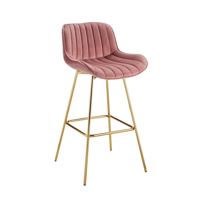 2 tabourets de bar pivotants confortables en velours