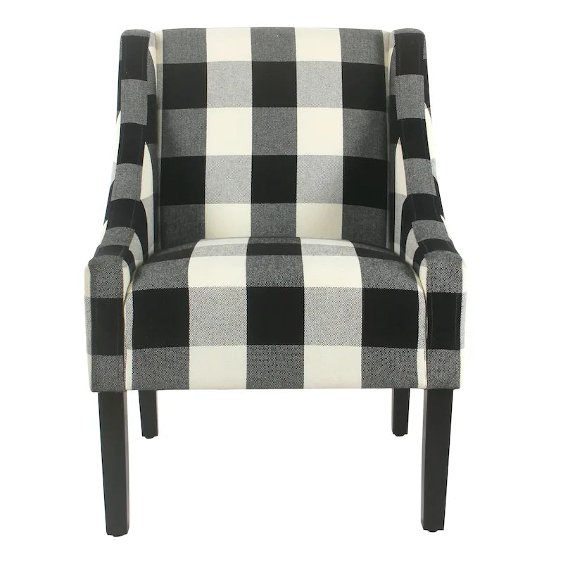 Fauteuil moderne Swoop - Carreaux noirs