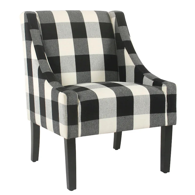 Fauteuil moderne Swoop - Carreaux noirs
