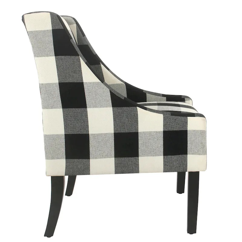 Fauteuil moderne Swoop - Carreaux noirs