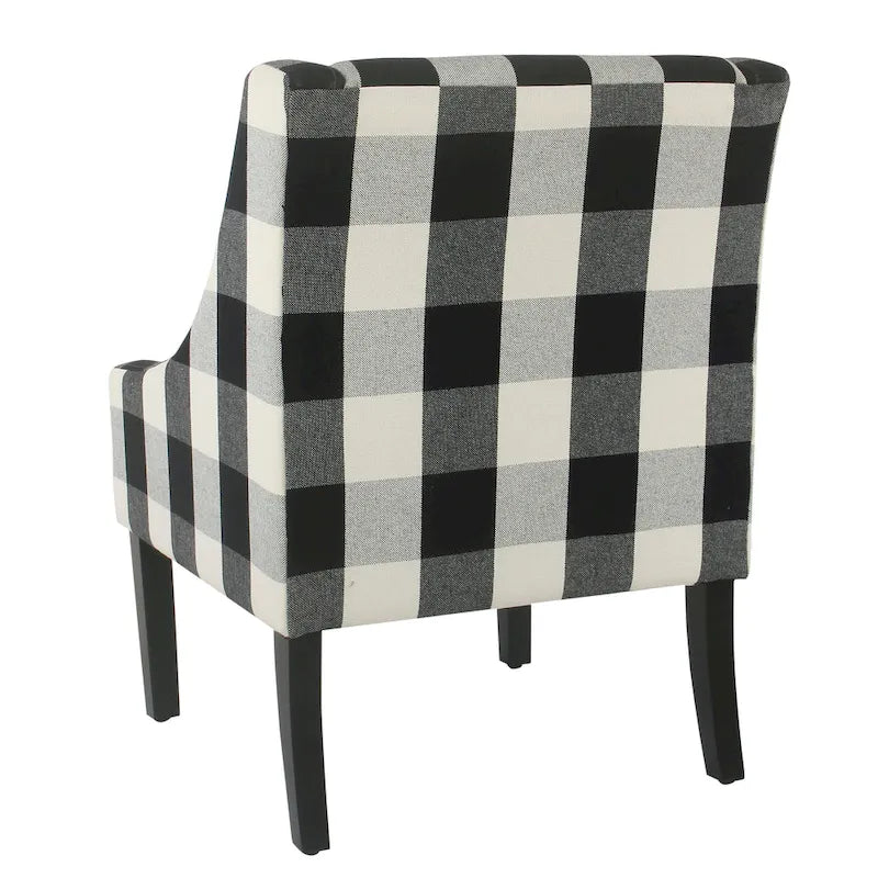 Fauteuil moderne Swoop - Carreaux noirs