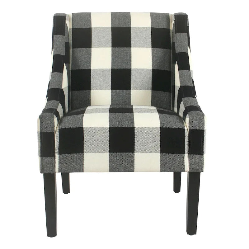 Fauteuil moderne Swoop - Carreaux noirs