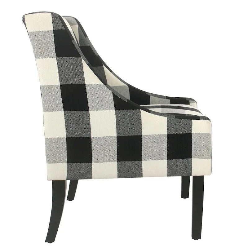 Fauteuil moderne Swoop - Carreaux noirs