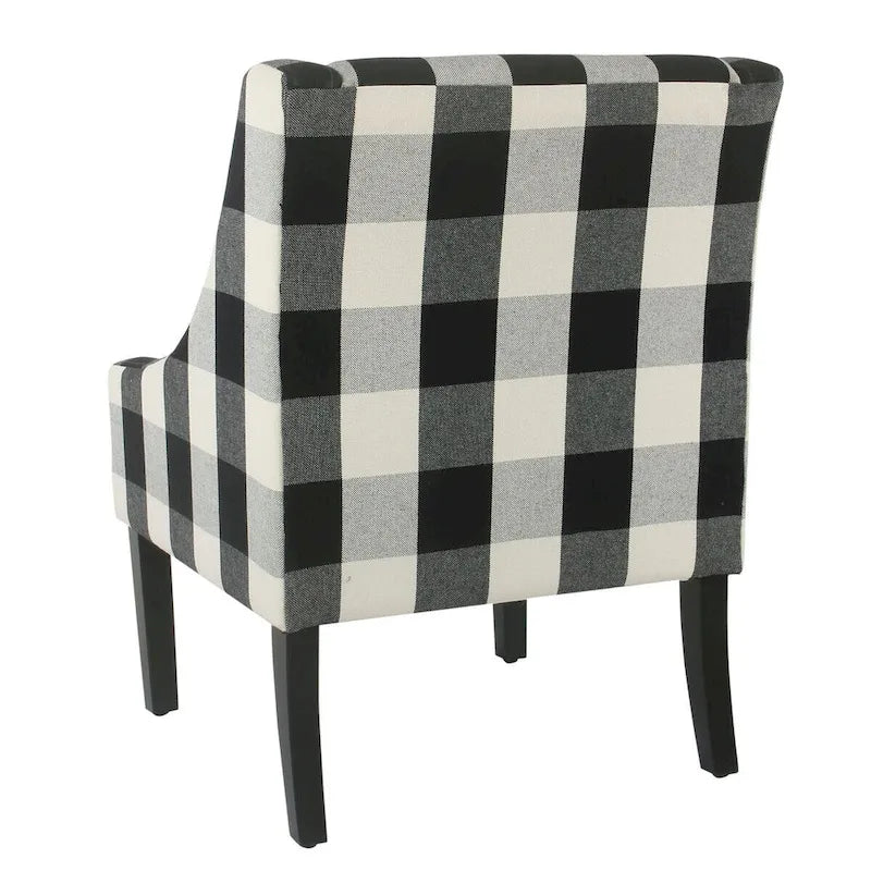 Fauteuil moderne Swoop - Carreaux noirs