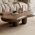 Table basse moderne en noyer en forme de nuage de 48,4 pouces