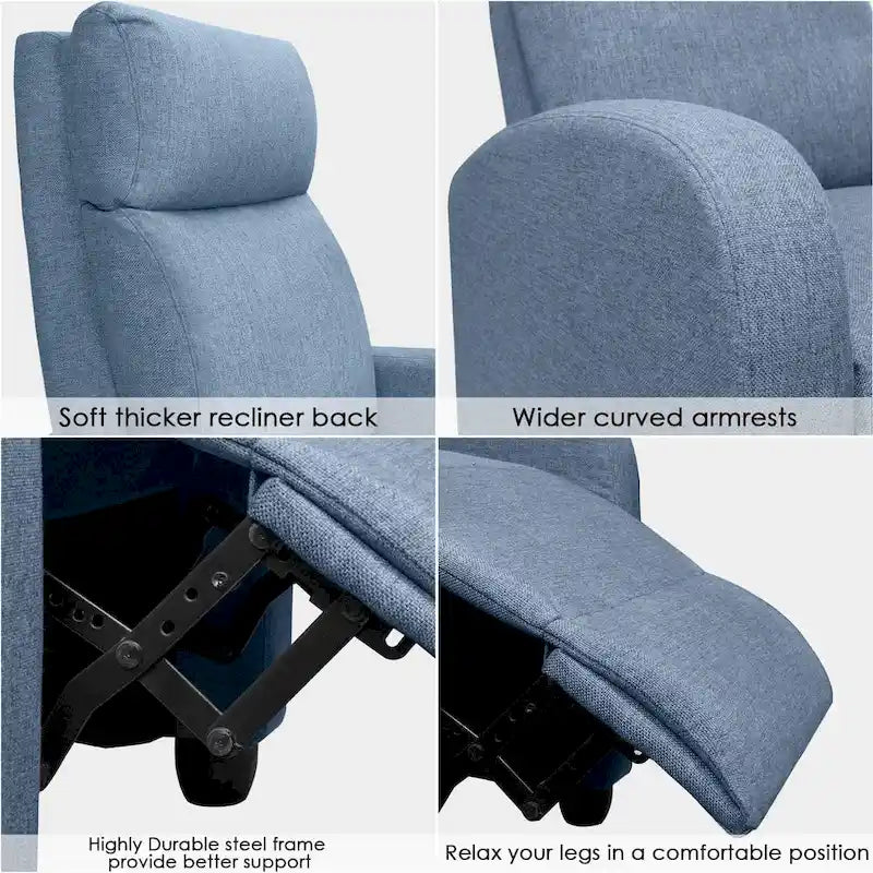 Fauteuil inclinable en tissu pour salon simple