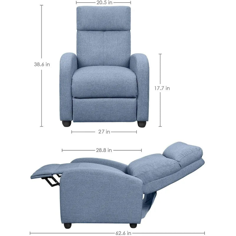 Fauteuil inclinable en tissu pour salon simple