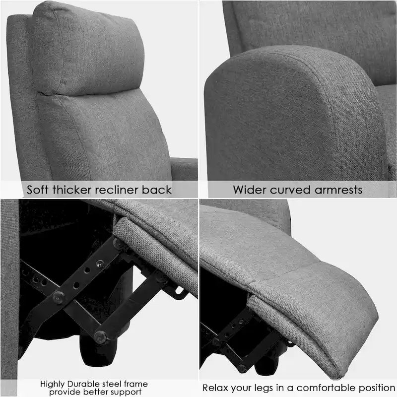 Fauteuil inclinable en tissu pour salon simple