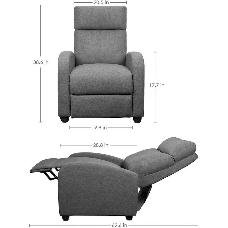 Fauteuil inclinable en tissu pour salon simple