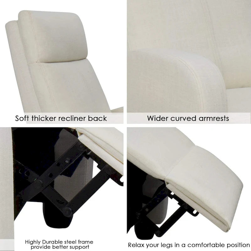 Fauteuil inclinable en tissu pour salon simple