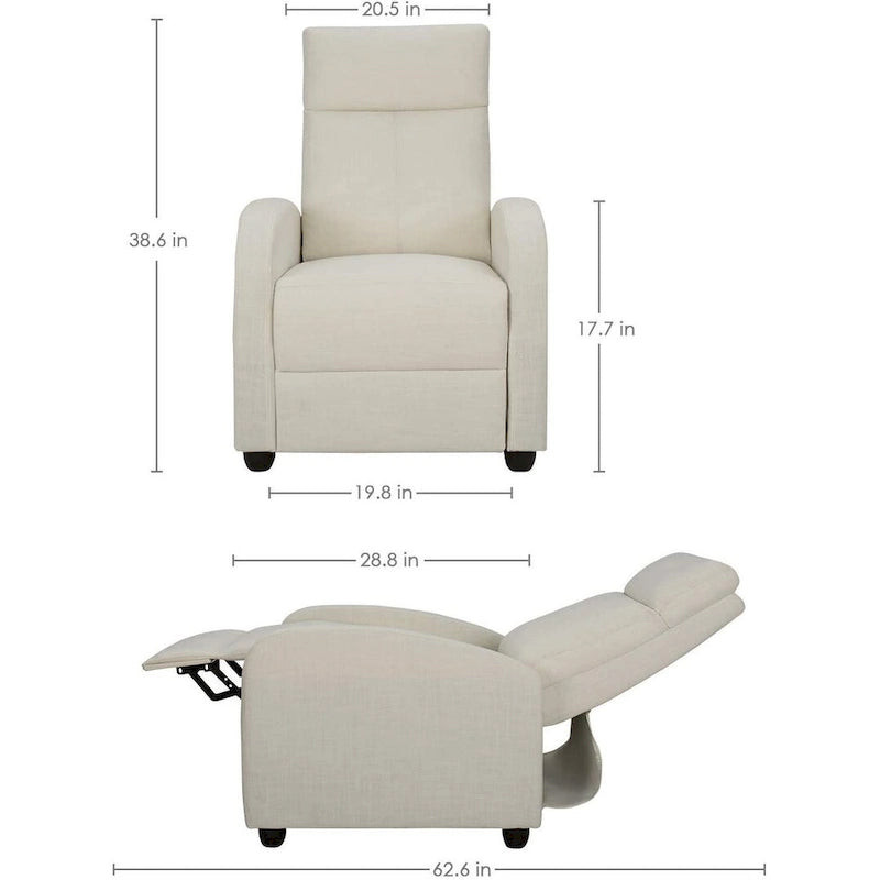 Fauteuil inclinable en tissu pour salon simple