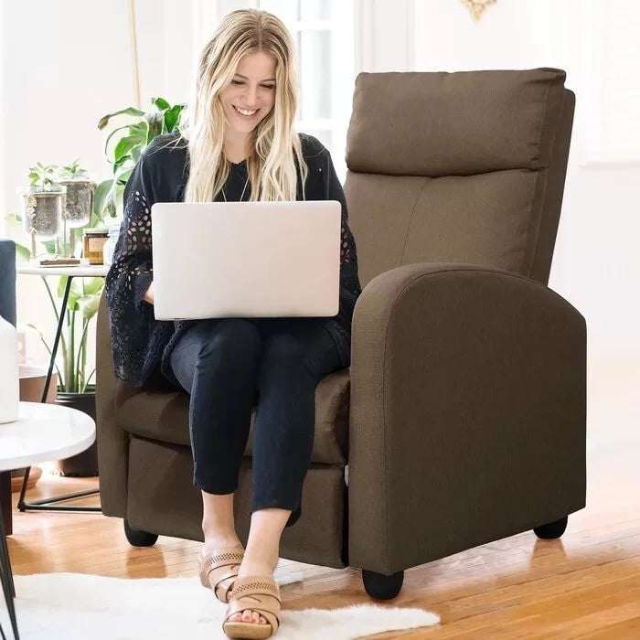 Fauteuil inclinable en tissu pour salon simple