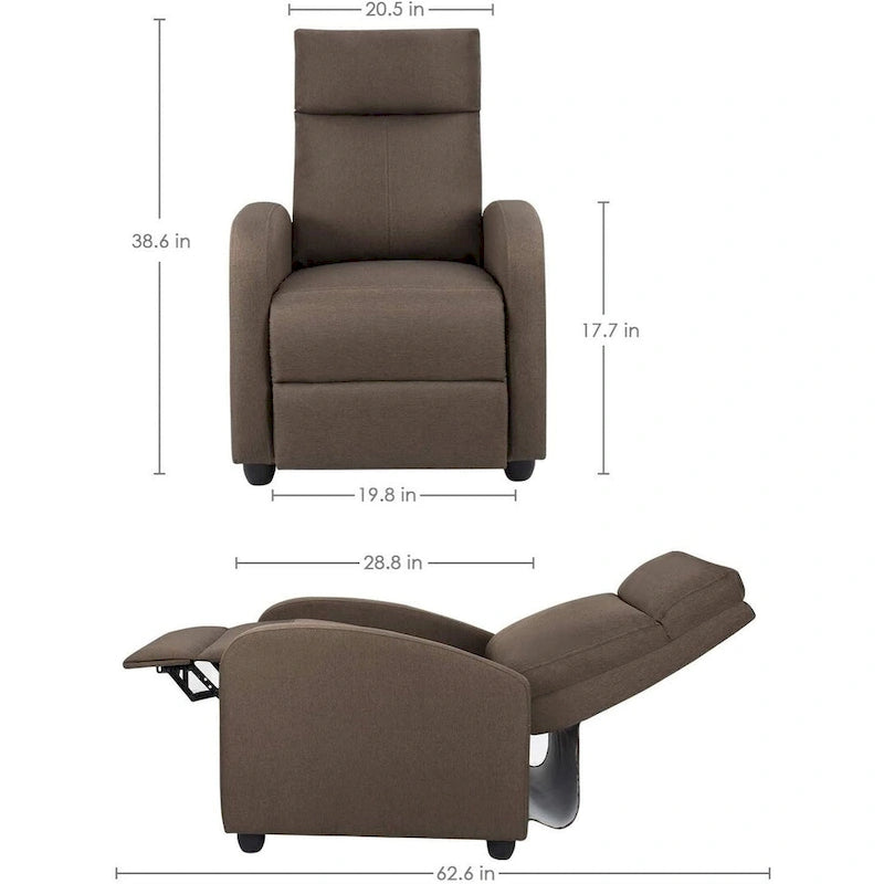 Fauteuil inclinable en tissu pour salon simple