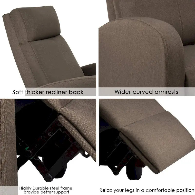 Fauteuil inclinable en tissu pour salon simple