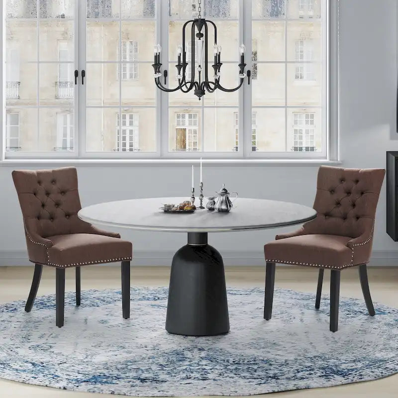 Chaise de salle à manger capitonnée (lot de 2)