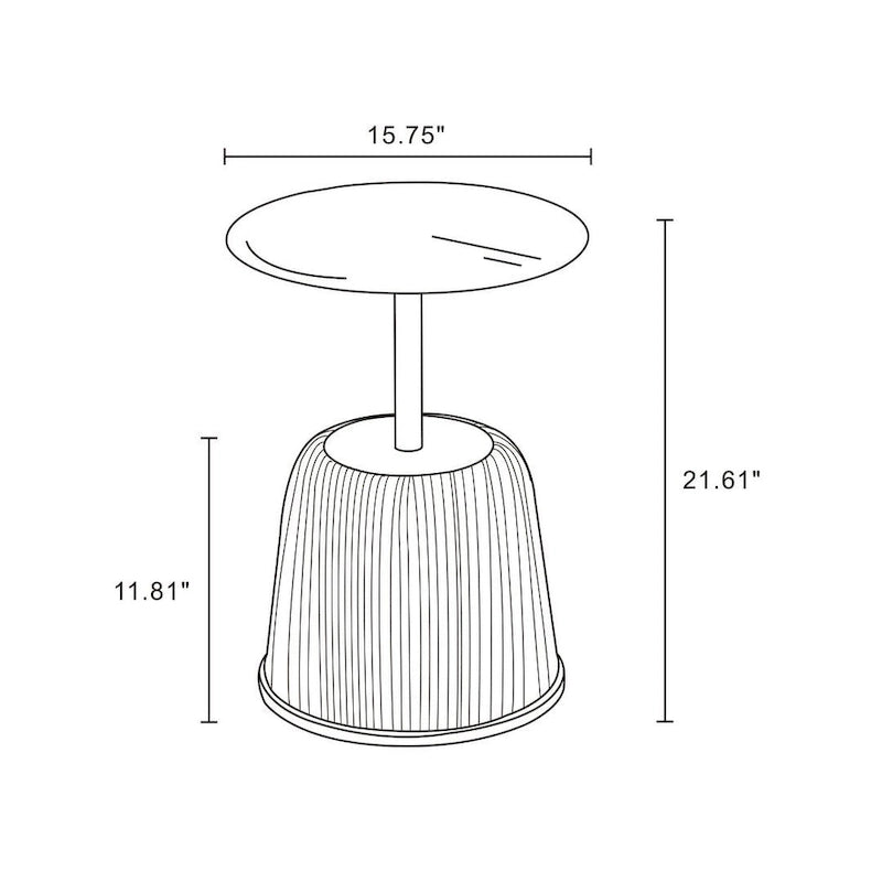 Table d'appoint rembourrée moderne