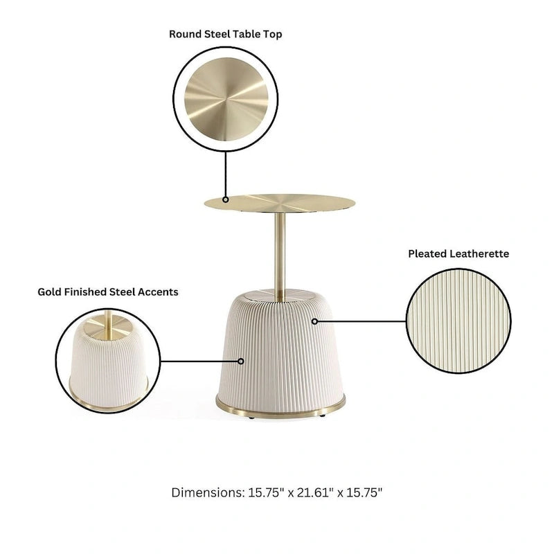Table d'appoint rembourrée moderne