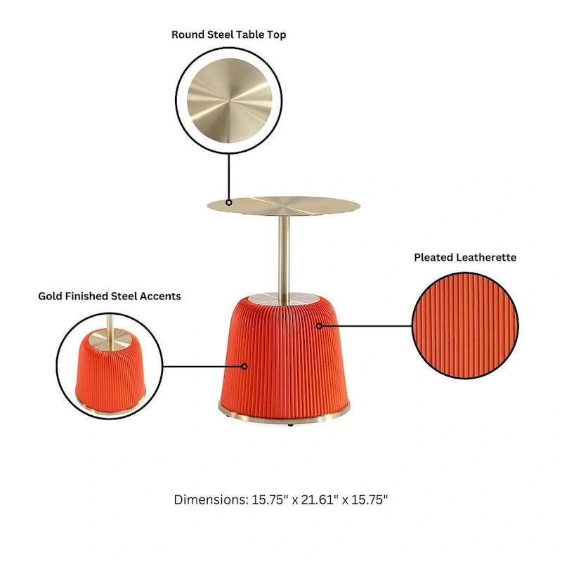 Table d'appoint rembourrée moderne