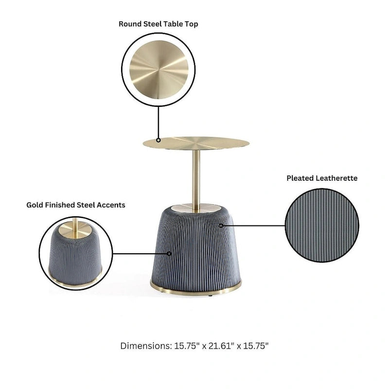 Table d'appoint rembourrée moderne
