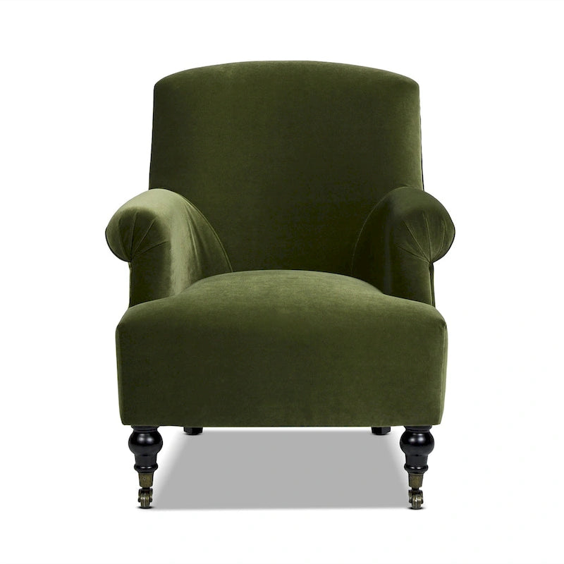 Fauteuil d'appoint 30 velours plissé de transition avec accoudoirs en chaussette