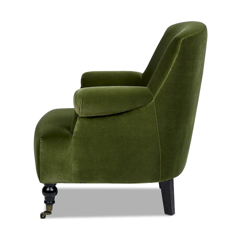 Fauteuil d'appoint 30 velours plissé de transition avec accoudoirs en chaussette