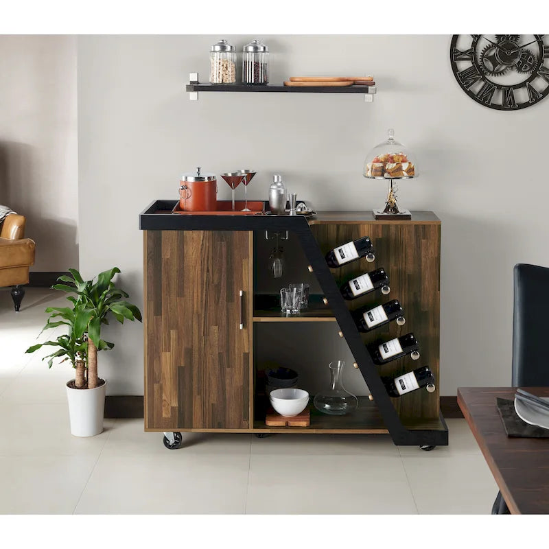 Meuble à vin mobile moderne à six couches
