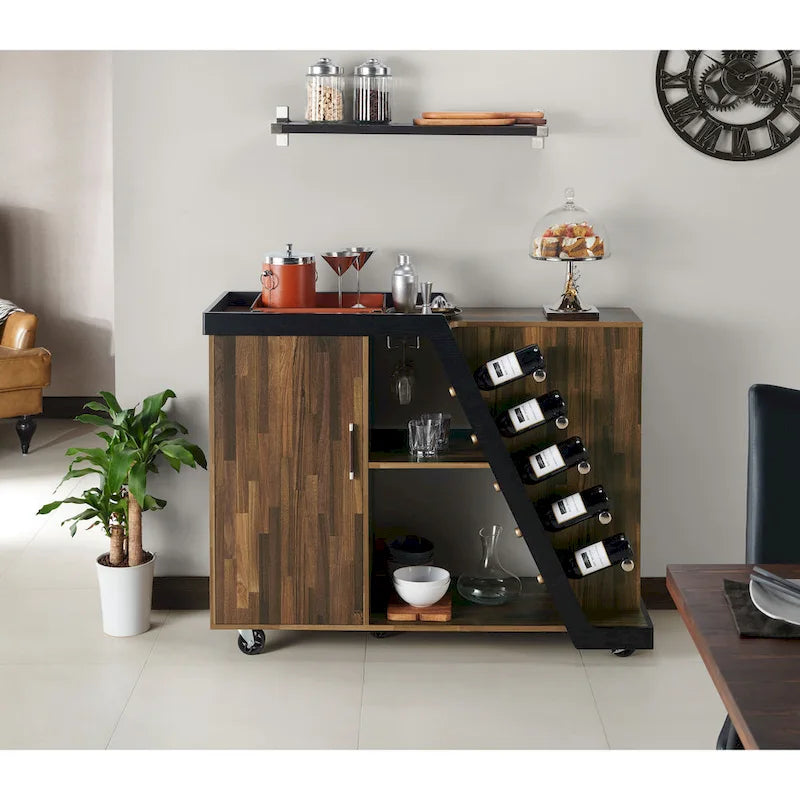 Meuble à vin mobile moderne à six couches
