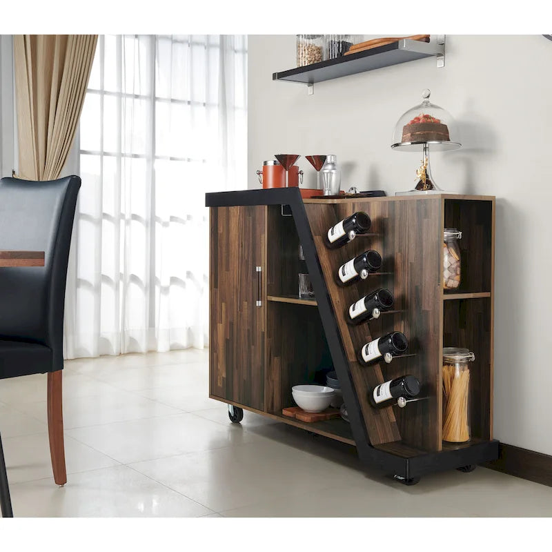 Meuble à vin mobile moderne à six couches