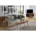 Table basse ovale en bois de 44 po