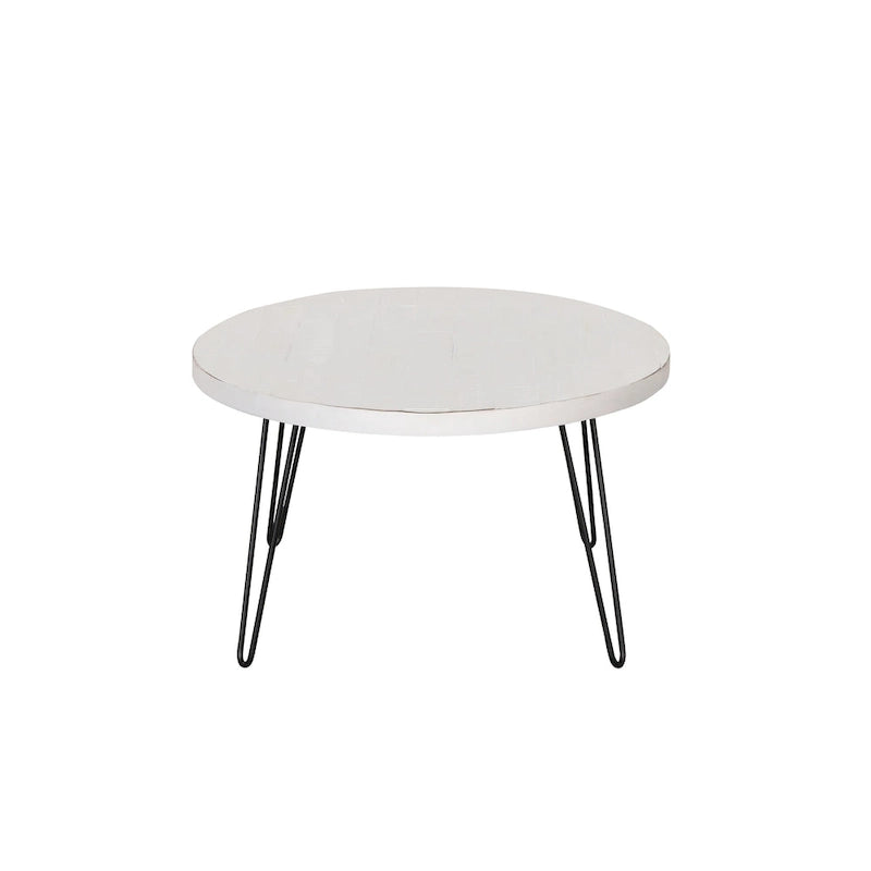 Table basse ovale en bois de 44 po
