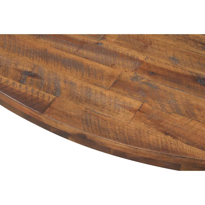 Table basse ovale en bois de 44 po
