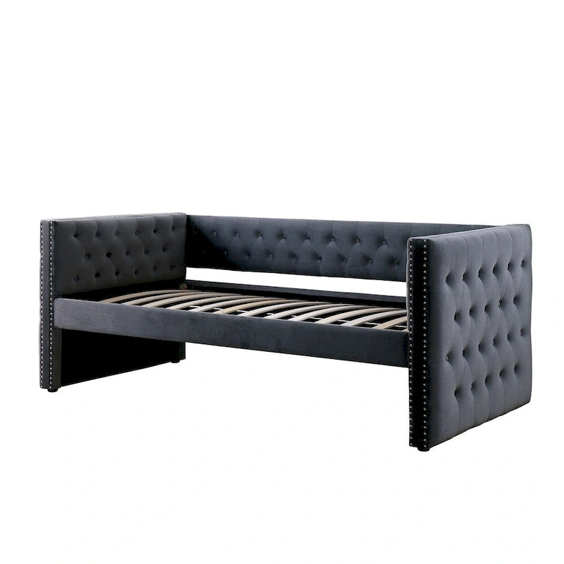 Canapé-lit double matelassé de luxe avec lit gigogne