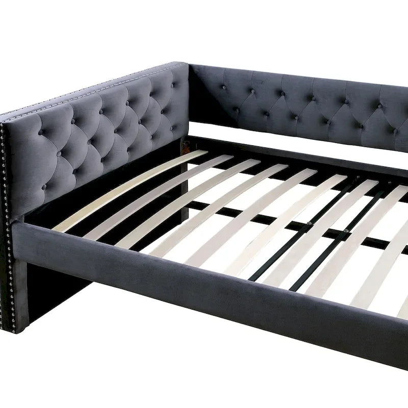 Canapé-lit double matelassé de luxe avec lit gigogne