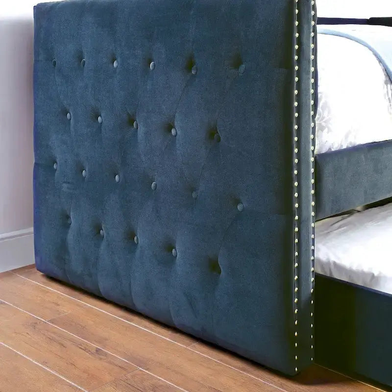 Canapé-lit double matelassé de luxe avec lit gigogne