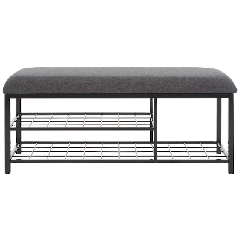 Banc étagère ouvert avec coussin - 42 L x 15 P x 18 H - 42Lx15Px18H