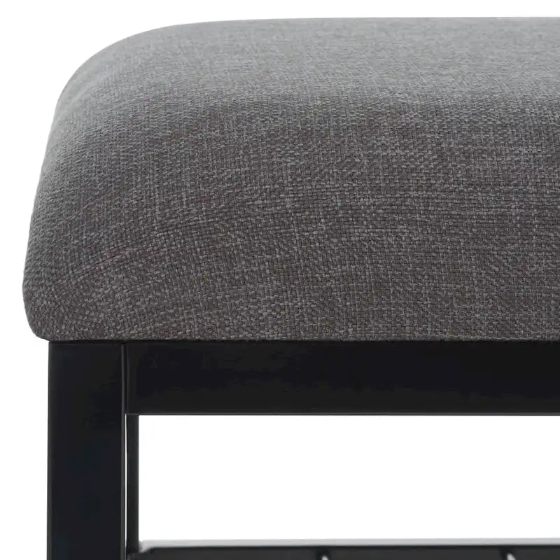 Banc étagère ouvert avec coussin - 42 L x 15 P x 18 H - 42Lx15Px18H