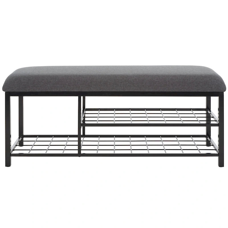 Banc étagère ouvert avec coussin - 42 L x 15 P x 18 H - 42Lx15Px18H