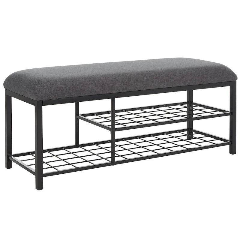 Banc étagère ouvert avec coussin - 42 L x 15 P x 18 H - 42Lx15Px18H